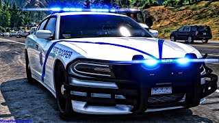 Playing GTA 5 As A POLICE OFFICER Highway Patrol Arkansa GTA 5 Lspdfr Mod 4K [upl. by Fennelly]