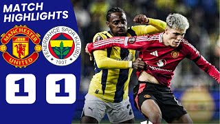 Man United vs Fenerbahce 11 HIGHLIGHTS  En Nesyri Goal amp Eriksen Goal vs Fenerbahce [upl. by Yasdnil]