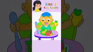 A little baby and healthy food  Coloring  Kids Songs ✨💖🌟 shorts nurseryrhymes kidssongs [upl. by Nniuq]