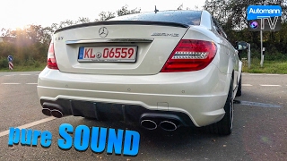 Mercedes C63 AMG Coupé 62 V8  pure SOUND 60FPS [upl. by Gluck]