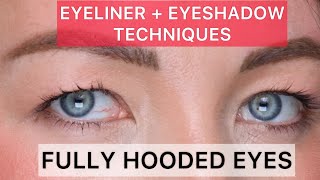 EYELINER TECHNIQUES FOR FULLY HOODED EYES  MAKEUP FUNDAMENTALS ✔️ [upl. by Lenrad]