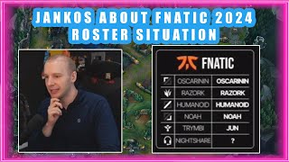 Jankos About FNATIC 2024 ROSTER Situation 👀 [upl. by Anoirb]