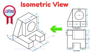 Isometric View  How to Construct an Isometric View of an Object  Example 4 [upl. by Irrep489]