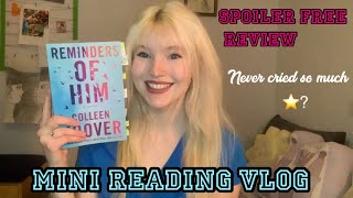 Reminders of him by Colleen Hoover book review  reading vlog [upl. by Nivart]