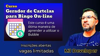 Curso de Gerador de Cartelas de Bingo Online em Bubble [upl. by Ekusoyr]