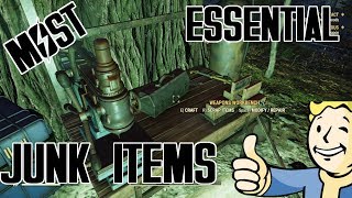 Most Essential Junk Items in Fallout 76  CHARTS [upl. by Charin]