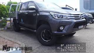 NBTYRES  TOYOTA HILUX 4WD  DOBINSONS LIFT KIT  PDW HERCULES  BF GOODRICH KO2 [upl. by Eelynnhoj]