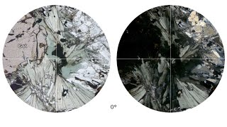 Virtual Microscope Χλωρίτης Γρανάτης  Chlorite Garnet [upl. by Ahsiym927]