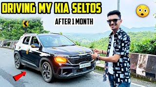 DRIVING MY NEW KIA SELTOS AFTER 1 MONTH 😍🔥 [upl. by Liddy]