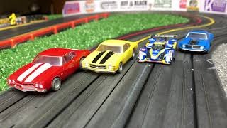 4 lane 4 AFXRacemasters cars at once Can it be done and still have fun [upl. by Nalyt]