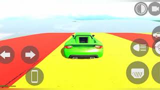 Green Porsche car ramp challenge video GXDLRITIK youtuber indianbikedriving3d gaming youtube [upl. by Irec]