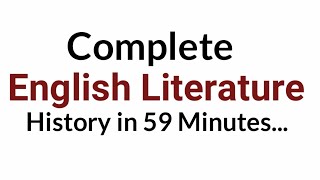 History of English Literature in Hindi [upl. by Landel876]