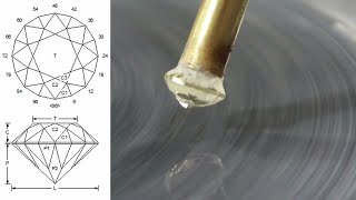 How To Cut a Round Brilliant Gemstone Using a Faceting Diagram For Beginners [upl. by Una]