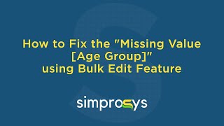 How to Fix quotMissing Value Age Groupquot ErrorWarning using the Bulk Edit Feature [upl. by Clarabelle421]