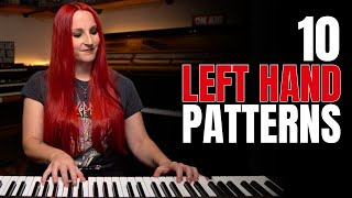 10 AMAZING Pop Piano LEFT HAND Patterns [upl. by Surovy]