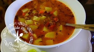 Delicioso CALDILLO DE CARNE MOLIDA CON PAPAS receta facil [upl. by Rhys527]