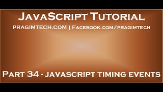 JavaScript timing events [upl. by Ziwot214]