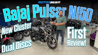 Bajaj Pulsar N150 Review  New Face New Cluster amp Lot More  MotorBeam [upl. by Hughes]