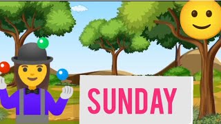 Sunday Monday Days Of week  In English [upl. by Aielam341]