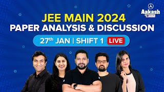 JEE Main 2024  27th Jan Shift 1  Paper Analysis and Discussion [upl. by Sato]