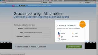 Como crear una sesión gratuita en Mind Meister [upl. by Casia]