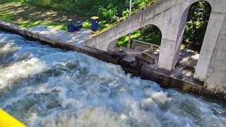 Awesome View of Rushing Water at the Locks [upl. by Rawden]