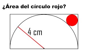 ¿SABES HALLAR EL ÁREA DEL CÍRCULO SOMBREADO EN ROJO Geometría Básica [upl. by Ahsilat]