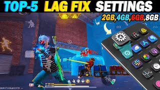 TOP 5 LAG FIX BRAZILIAN🇧🇷 SETTINGS  ⚙️ 2GB3GB4GB6GB8GB RAM  FREE FIRE [upl. by Coulombe]