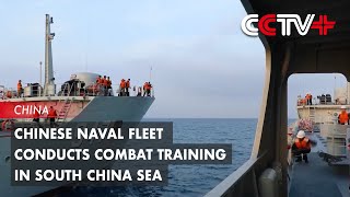 Chinese Naval Fleet Conducts Combat Training in South China Sea [upl. by Madelle]