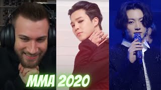 OMG 😆😆 BTS FULL MMA 2020 PERFORMANCE Black Swan Perf  ON  Life Goes On  Dynamite   REACTION [upl. by Eberly]