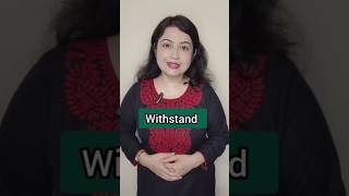 Withstand এর ব্যবহার l Advanced English Words l English speaking practice english shorts [upl. by Gautier]