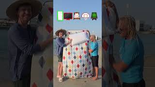 Can you Surf A Pool Table surfing surf games funny surfpool mrbeast duet challenge surfman [upl. by Ammann]