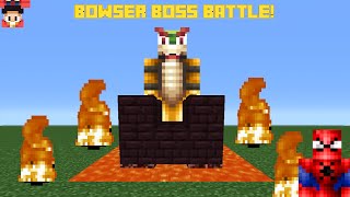 Minecraft Pc Command Block Bowser Battle  One Command Block Mini Boss [upl. by Alamak]