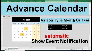 advance calendars excel spreadsheet [upl. by Vevine]