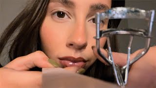 ASMR Inspectingexamining your face upclose for sleep and relaxation🔍 fast unpredictable asmr [upl. by Ahsieki]