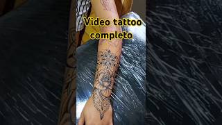 Time lapse Tatuagem feminina no antebraço floral com mandala geométrica tatuagem tattoo [upl. by Nadroj829]