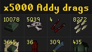 Loot from 5000 Adamant dragons 65 hours [upl. by Mcmath145]