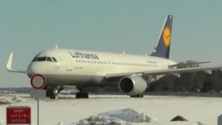 Lufthansa A320 Sharklets take off at Hamburg Airport DAIZQ [upl. by Mcbride475]