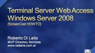 Terminal Server Web Access ScreenCast [upl. by Scotti]