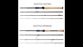 Kyorim Shuttle Travel Lure Rod TORAYCA Carbon FUJI SIC Ring K Guide FUJISK Reel Seat 4Sections [upl. by Yanehc758]