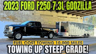 2023 Ford F250 73L Gas V8 Towing Up 6 Grade With MPG Does It Outperform the 68L [upl. by Persons]