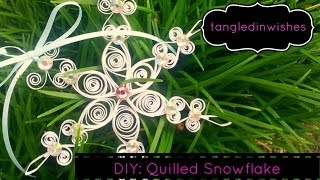 DIY Paper QuillingSnowflake Ornament [upl. by Macri]