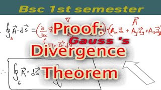 Gausss Divergence TheoremStateampproveBsc 1st semester PhysicsVery easy method for proof [upl. by Nellad638]