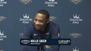 Willie Green recaps win  PelicansPacers Postgame 1112024 [upl. by Norward]