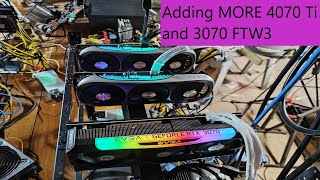 Expanding the Mining Farm Even More  Adding 4070 Ti and EVGA 3070 FTW3 [upl. by Jea]