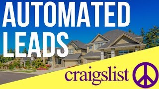 Automated FREE Leads on Craigslist Real Estate Agents Investors [upl. by Pfister]