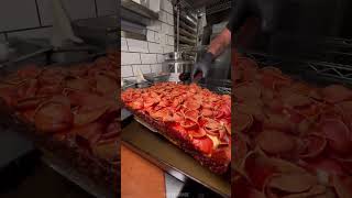 Massive Pepperoni Pizza with Vodka Sauce pizza pepperoni lasvegas [upl. by Nylinej]