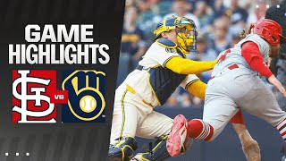 Cardinals vs Brewers Game Highlights 9224  MLB Highlights [upl. by Haidebez463]