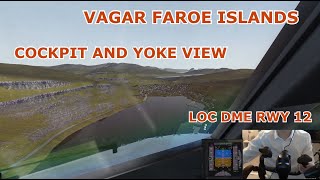 Vagar  Faroe Islands 🇫🇴  FAE  EKVG  Cockpit View  XPlane 11 [upl. by Annayt]