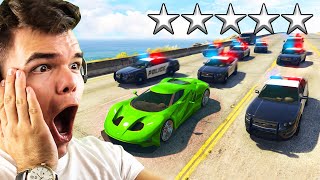 Can You ESCAPE 5 STARS WANTED in GTA 5 [upl. by Bronson]